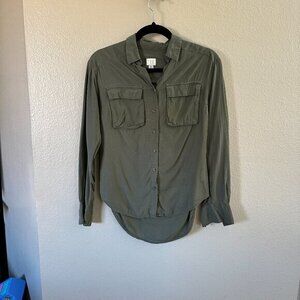 Andeaway Green‎ Long Sleeve Blouse  Size X-Small